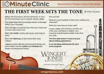 The First Week Sets the Tone By Peter Sciaino