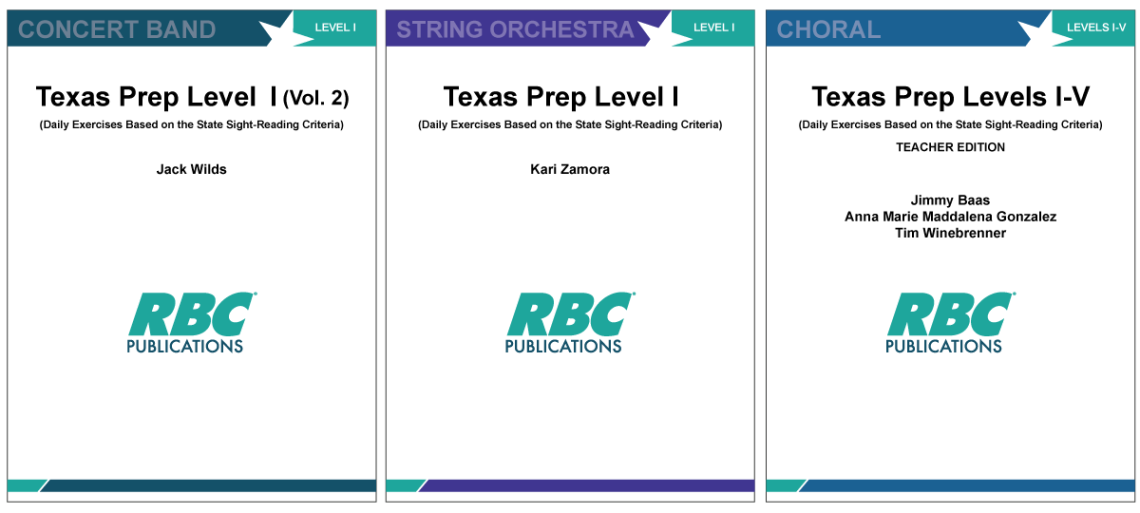 RBC Publications Releases Popular ‘Texas Prep’ Sight-Reading Series for Choral and Concert Band II